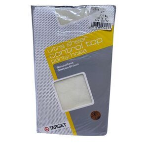 Target Ultra Sheer Control Top Pantyhose Off White Size C Sandalfoot Formal